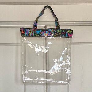 VTG Lisa Frank city lights clear tote bag